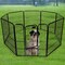 Black Pet Fence 8 Panels Heavy Duty 1/2" Tube Indoor Outdoor Dog Safety